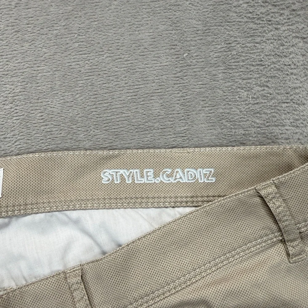 Brax Pants Men's 40x32 Cadiz Ultralight Beige Straight Leg Chino Stretch Trouser